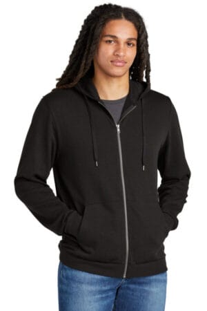 BLACK DT1302 district perfect tri fleece full-zip hoodie