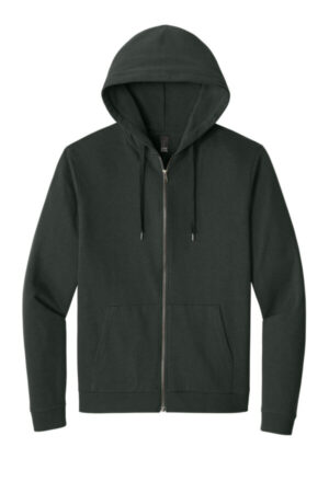 DEEPEST GREY DT1302 district perfect tri fleece full-zip hoodie