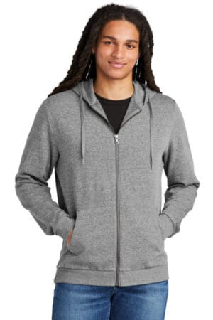 GREY FROST DT1302 district perfect tri fleece full-zip hoodie