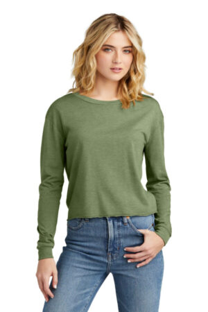 MILITARY GREEN FROST DT141 district women's perfect tri midi long sleeve tee