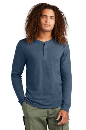 NAVY FROST DT145 district perfect tri long sleeve henley