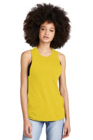 OCHRE YELLOW HEATHER DT153 district women's perfect tri muscle tank