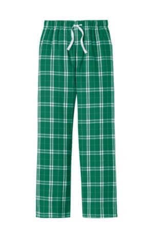 KELLY GREEN/ WHITE DT1800 district flannel plaid pant
