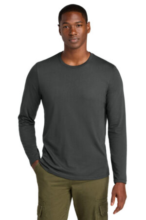 CHARCOAL DT185 district perfect weight cvc long sleeve tee