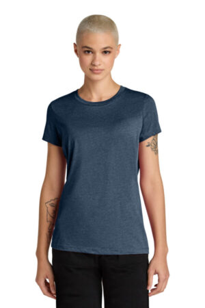 HEATHERED NAVY DT188 district women's perfect weight cvc tee