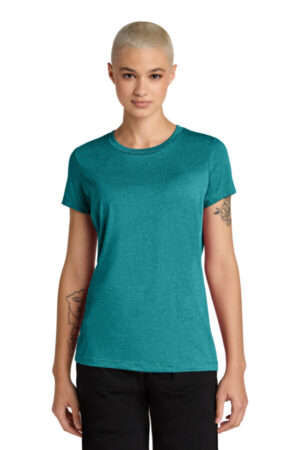HEATHERED TEAL DT188 district women's perfect weight cvc tee