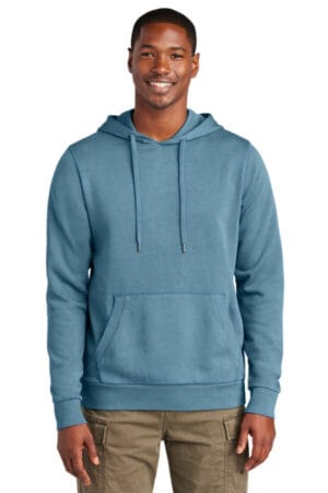 DUSK BLUE DT2200 district wash fleece hoodie