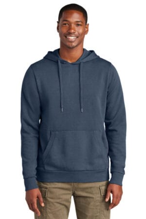 TRUE NAVY DT2200 district wash fleece hoodie