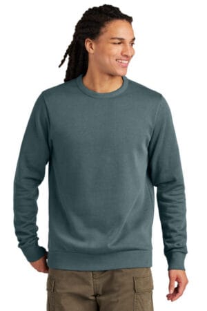 DEEP STEEL BLUE DT2204 district wash fleece crew