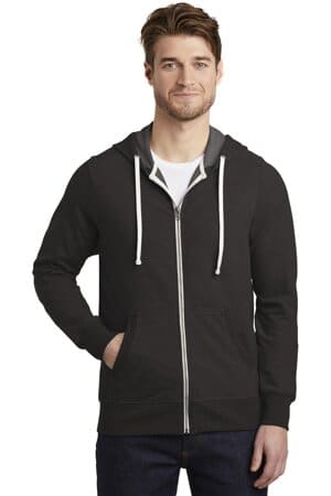 BLACK DT356 district perfect tri french terry full-zip hoodie
