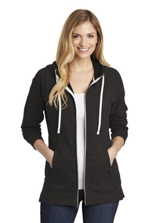 BLACK DT456 district women's perfect tri french terry full-zip hoodie