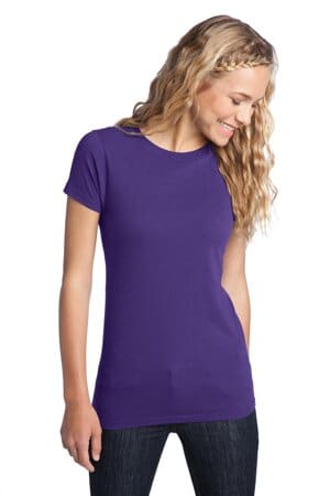 PURPLE DT5001 district women's fitted the concert tee