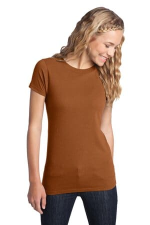 BURNT ORANGE DT5001 district women's fitted the concert tee