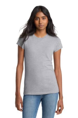 HEATHER GREY DT5001 district women's fitted the concert tee
