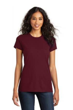 MAROON DT5001 district women's fitted the concert tee