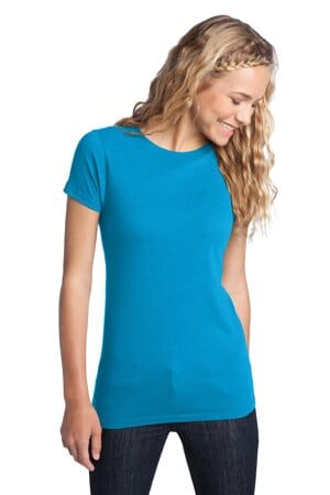 NEON BLUE DT5001 district women's fitted the concert tee