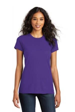 PURPLE DT5001 district women's fitted the concert tee
