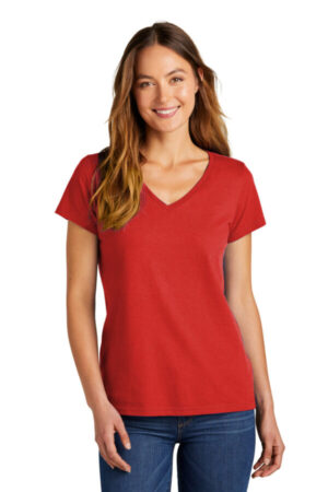 NEW RED DT5002 district women's the concert tee v-neck