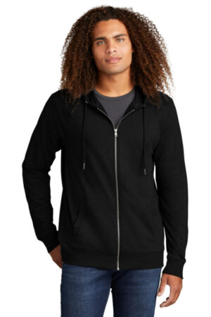 BLACK DT573 district featherweight french terry full-zip hoodie