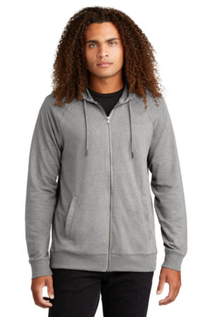 LIGHT HEATHER GREY DT573 district featherweight french terry full-zip hoodie