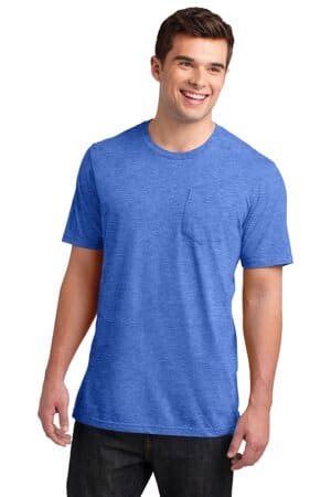 HEATHERED ROYAL DT6000P district very important tee with pocket