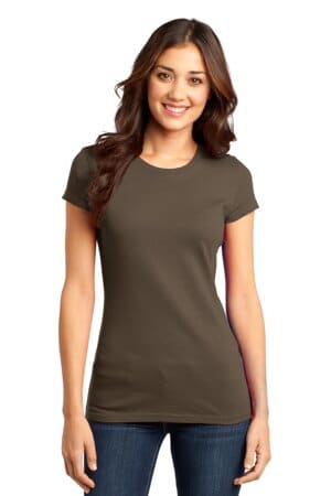 BROWN DT6001 district women's fitted very important tee 