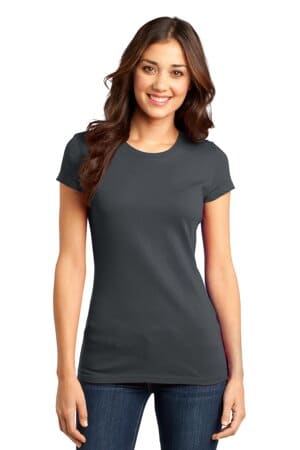 CHARCOAL DT6001 district women's fitted very important tee 