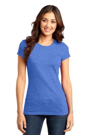 HEATHERED ROYAL DT6001 district women's fitted very important tee 