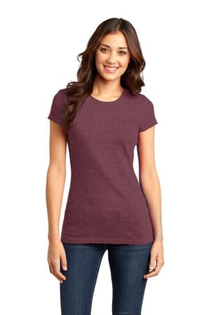HEATHERED CARDINAL DT6001 district women's fitted very important tee 
