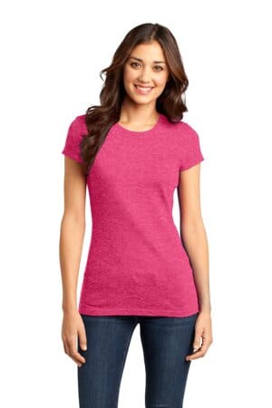 HEATHERED WATERMELON DT6001 district women's fitted very important tee 