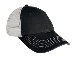 BLACK/ WHITE DT607 district mesh back cap