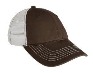 CHOCOLATE BROWN/ WHITE DT607 district mesh back cap