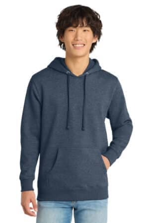 HEATHERED NAVY DT6100 district vit fleece hoodie