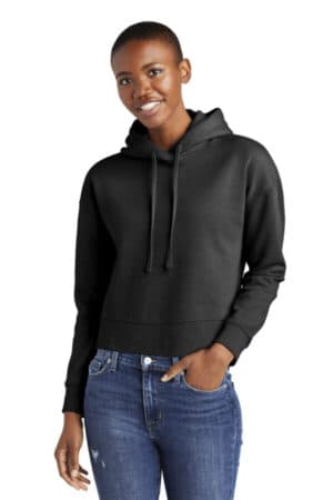 BLACK DT6101 district women's vit fleece hoodie