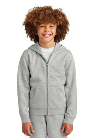 DT6102Y district youth vit fleece full-zip hoodie