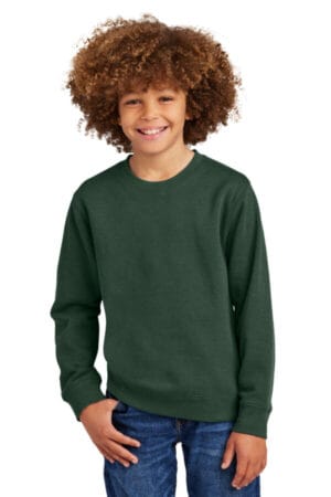 FOREST GREEN DT6104Y district youth vit fleece crew