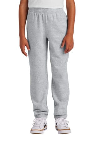 LIGHT HEATHER GREY DT6112Y district youth vit fleece sweatpant