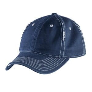NEW NAVY/ LIGHT BLUE DT612 district rip and distressed cap