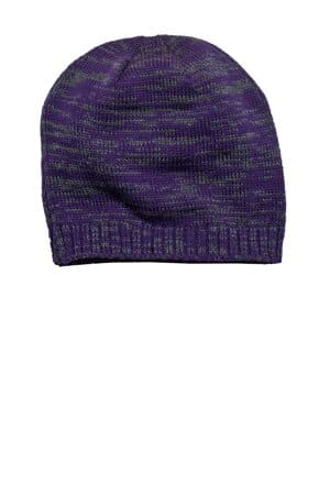 PURPLE/ CHARCOAL DT620 district spaced-dyed beanie