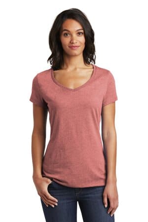 BLUSH FROST DT6503 district women's very important tee v-neck