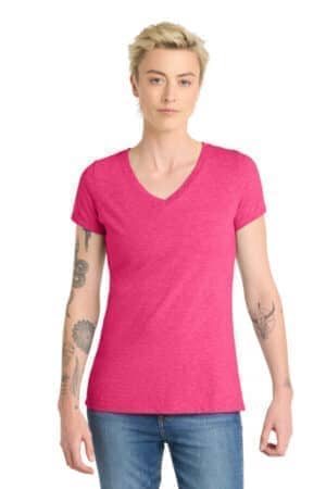 FUCHSIA FROST DT6503 district women's very important tee v-neck