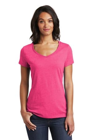 FUCHSIA FROST DT6503 district women's very important tee v-neck