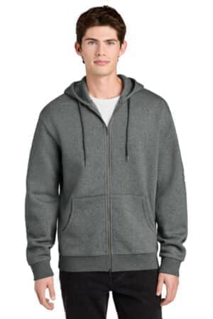 GREY FROST DT6702 district mellofleece full-zip hoodie