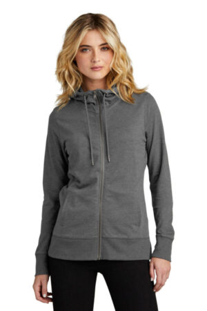 WASHED COAL DT673 district women's featherweight french terry full-zip hoodie