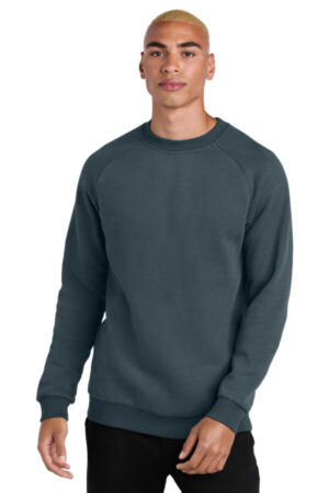 DEEP STEEL BLUE DT7804 district cloud fleece crew