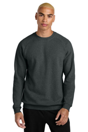 HEATHERED CHARCOAL DT7804 district cloud fleece crew