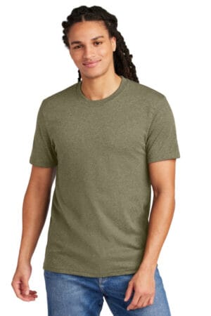 LIGHT OLIVE HEATHER DT8000 district re-tee