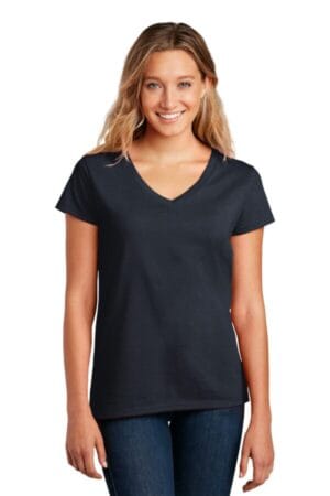 TRUE NAVY DT8001 district women's re-tee v-neck