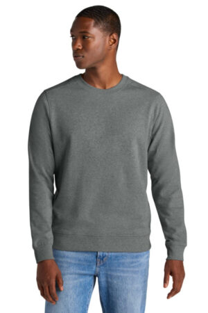 DEEP GREY HEATHER DT8104 district re-fleece crew