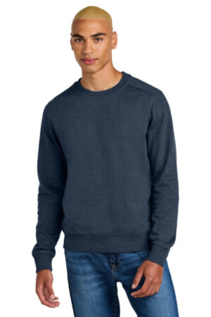 HEATHERED NAVY DT8104 district re-fleece crew